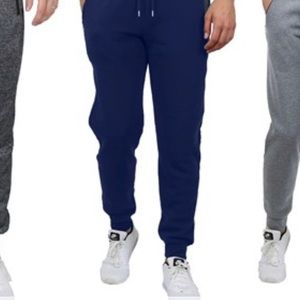 Unisex or men’s navy blue joggers with tech zipper pockets size L